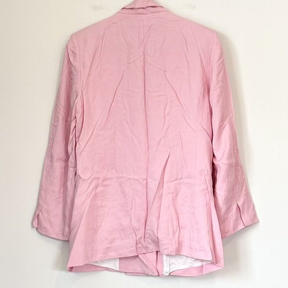 Zara Oversized Pink Double Breasted Blazer Jacket - Size: Large - Picture 7 of 14